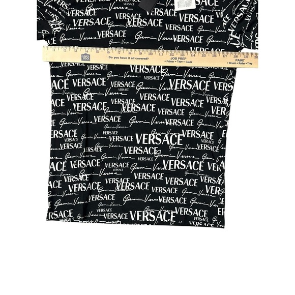 Versace Gianni Logo Print T-Shirt Black White XS Authentic NFC Tag New - Picture 5 of 10